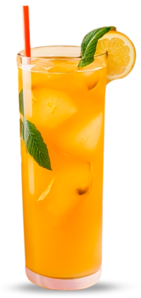 Drink de maracuja com gelo saborizado